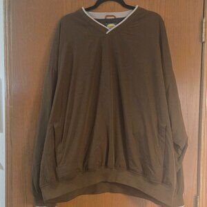 Cabelas Pullover/Jacket Mens Size 3XL Windcrest v Neck Brown 100% Polyes…